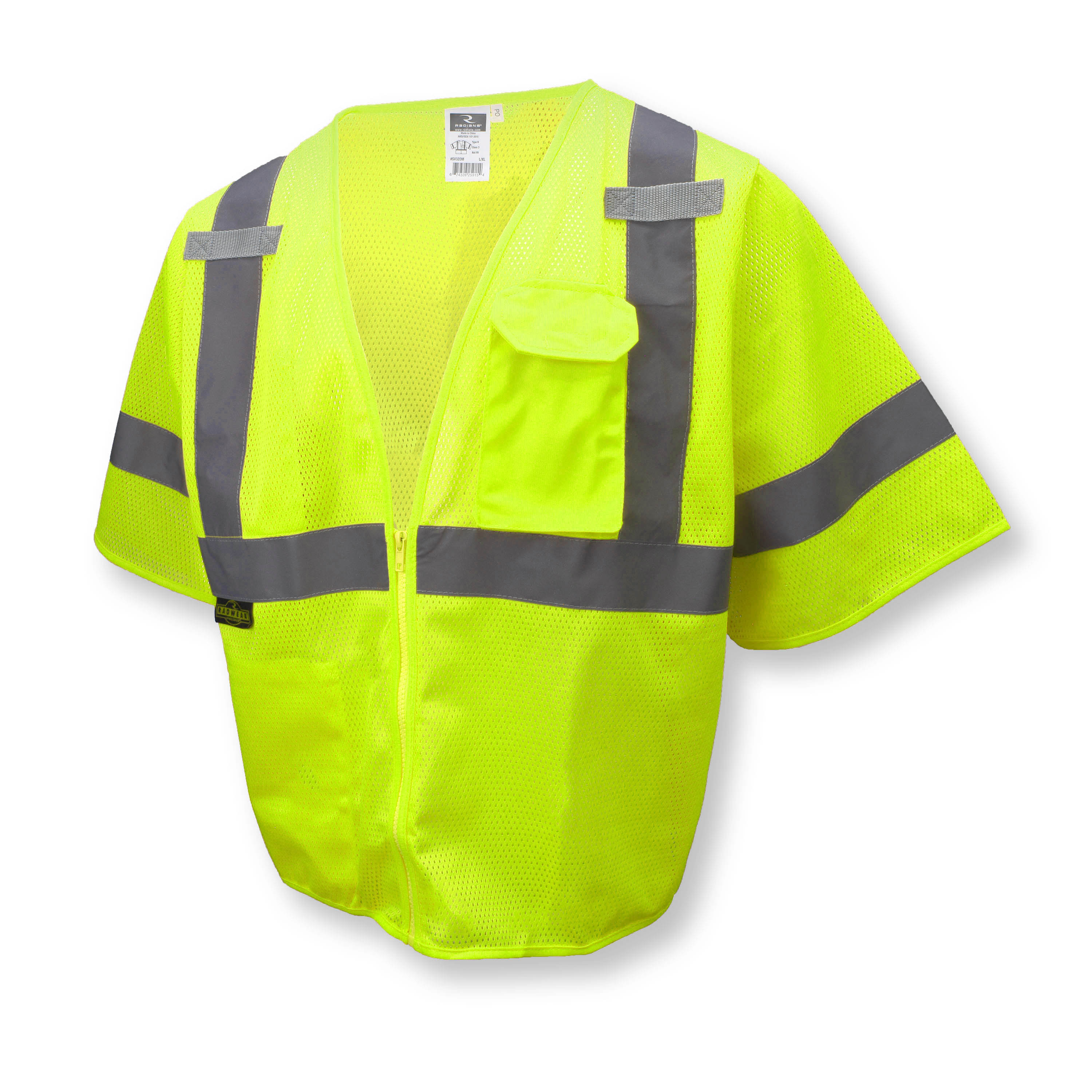 SV3 Economy Type R Class 3 Mesh Safety Vest - Green - Size S-M - Safety Vests